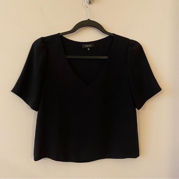 Aritzia-Babaton Black Randy Blouse (Size:XS) - Picture 2 of 10